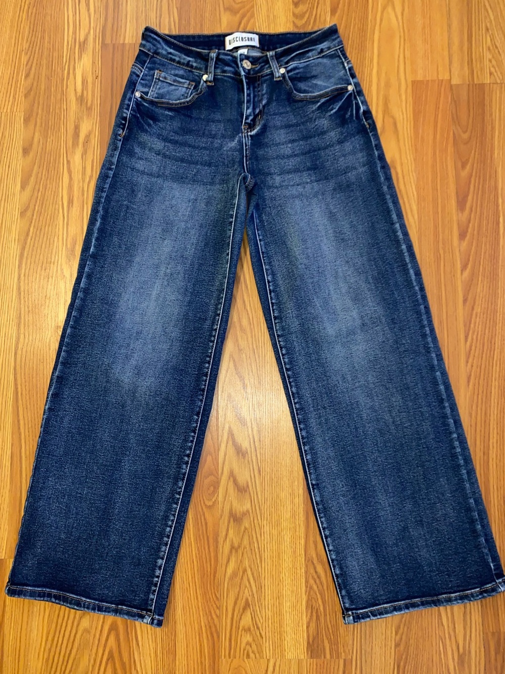 Disclosure | Wide Leg Jeans in Dark Blue | Size 7/28